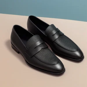 Black Eislin Velour Black Penny Loafers