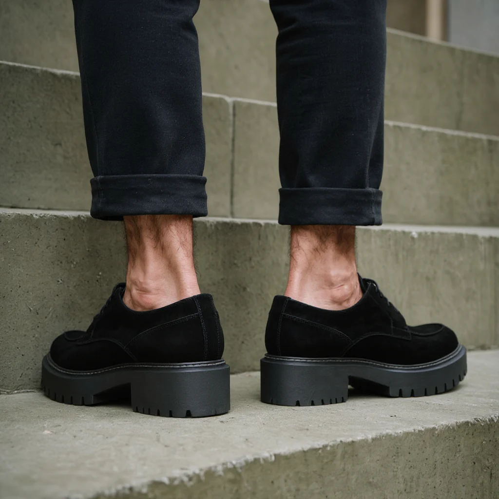 Black Suede Leather Roma Heritage Derby_1