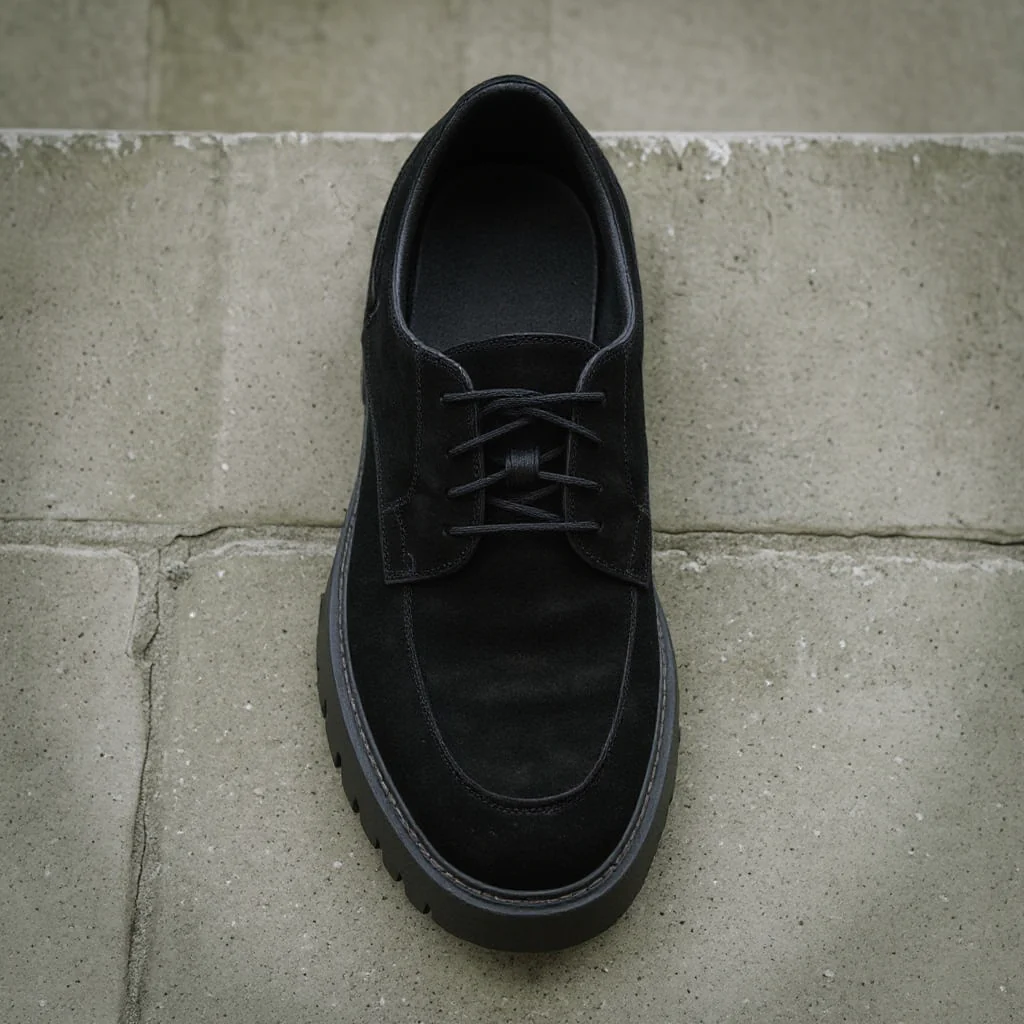 Black Suede Leather Roma Heritage Derby_2