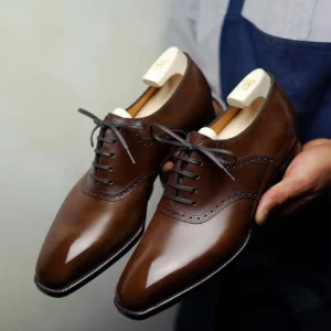 Brown Leather Elowen Madison Oxfords