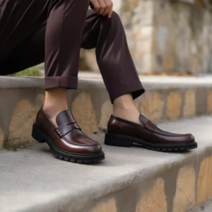 Brown Leather Knowlton Penny Loafers