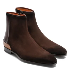 Brown Suede Fenland Slip On Chelsea Boots