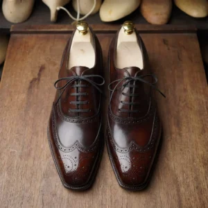 Burgundy Brown Leather Modena Duca di Vino Oxford Shoe