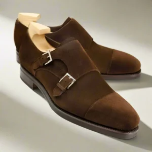Louis Brown Suede Toecap Monkstrap