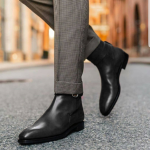 Black Leather Amarante Slip On Jodhpur Boots
