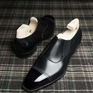 Black Shadow Crest Slip-Ons