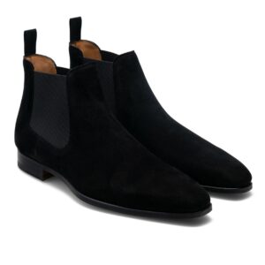 Black Suede Strasburg Chelsea Boots