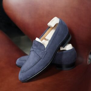 Blue Suede Azure Royale Loafers