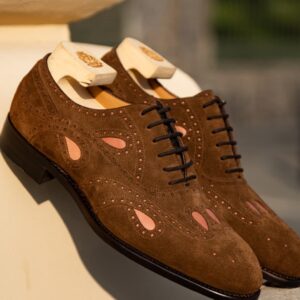 Brown Velvet Dune Brogues