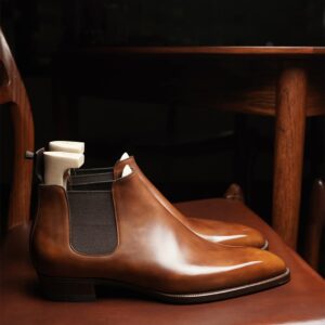 Tan Leather Cavalier Chelsea Boots