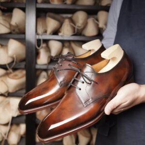 Tan Leather Cognac Sovereign Derbies_Most Wanted