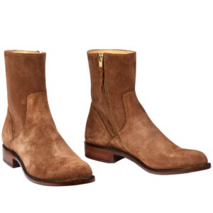 Tan Suede Draven Zipper Boots